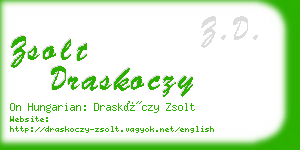 zsolt draskoczy business card